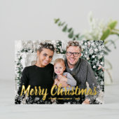 Fotolijst Goud Folie Feestdagenkaart (Staand Voorkant)