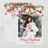 Fotolijst Kerstdag kerstkaart met afbeelding van e Kaart (Voorkant / Achterkant)