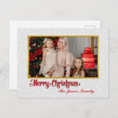 Fotolijst Kerstmis & Nieuwjaar Feestdagenkaart (Voorkant / Achterkant)