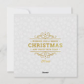 Fotolijst Kerstmis & Nieuwjaar Feestdagenkaart (Achterkant)