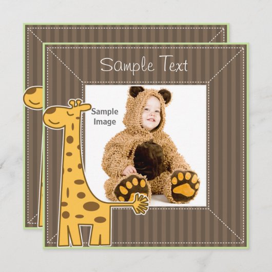 Fotolijst met giraffe (Voorkant / Achterkant)