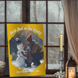 Fotolijst met penseelstreek Gouden achtergrond Fotoplaat