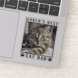 Fotolijst met pootafdrukken voor de 'Beste Kattenp Sticker