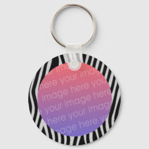fotolijst met zebra strepen sleutelhanger