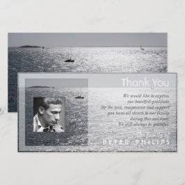 Fotolijst met zeegezicht Condoleance Bedankt