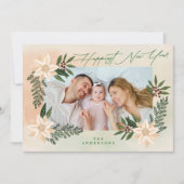 Fotolijstje met botanische afbeeldingen Gelukkig N Feestdagenkaart (Voorkant)