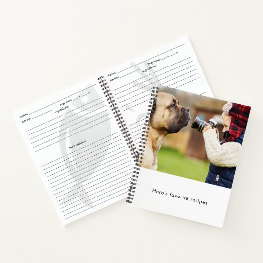 Fotomaaltijd voor honden notitieboek (Binnen)