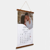 Fotomaand kalender Jubileum bruiloft Hangend Wandkleed (Gebogen)