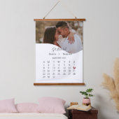 Fotomaand kalender Jubileum bruiloft Hangend Wandkleed (Slaapkamer)