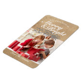 Fotomagneet - Merry & Bright Gold Magneet (Linkerzijde)
