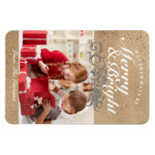 Fotomagneet - Merry & Bright Gold Magneet (Horizontaal)