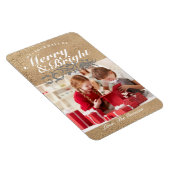 Fotomagneet - Merry & Bright Gold Magneet (Rechterzijde)