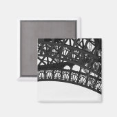 Fotomagneet van zwarte en witte Eiffeltower Magneet (Voorkant / Achterkant)