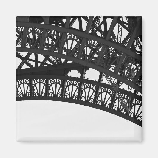 Fotomagneet van zwarte en witte Eiffeltower Magneet (Voorkant)