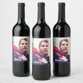 Fotoman van het 30e verjaardagsfeest Fun Wijn Etiket (Flessen)