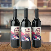 Fotoman van het 30e verjaardagsfeest Fun Wijn Etiket