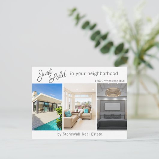 Fotomarketing Chic Net verkocht Real Estate House Briefkaart (Staand voorkant)