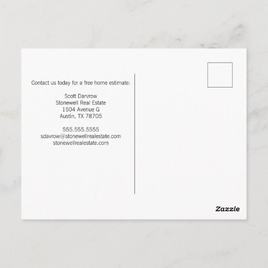 Fotomarketing Chic Net verkocht Real Estate House Briefkaart (Achterkant)