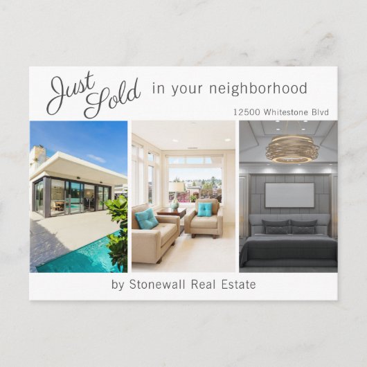 Fotomarketing Chic Net verkocht Real Estate House Briefkaart (Voorkant)