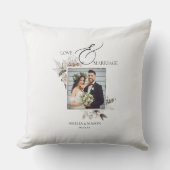 Fotomateriaal Romantische Bloemige Aquarel Bruilof Kussen (Voorkant)