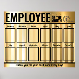 Fotomedewerker van het maandherkenningsscherm dd poster