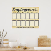 Fotomedewerker van het maandherkenningsscherm poster (Keuken)