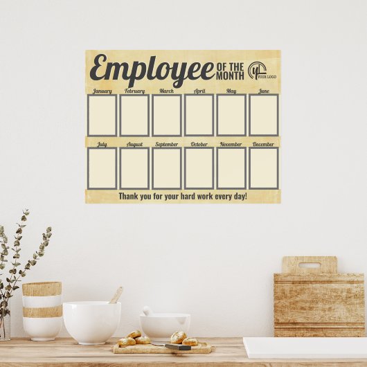 Fotomedewerker van het maandherkenningsscherm poster (Keuken)