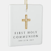 Fotomeisje Religieuze Cross First Communie Keramisch Ornament (Rechts)