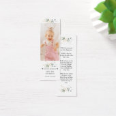 Fotomeisje Rozen Memorial Funeral Poem Bladwijzer Mini Visitekaartjes (Bureau)