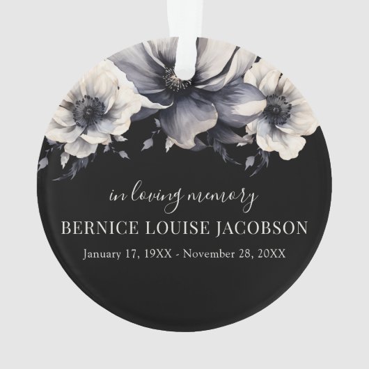 FotoMemorial in Loving Memory Ornament (achterkant)