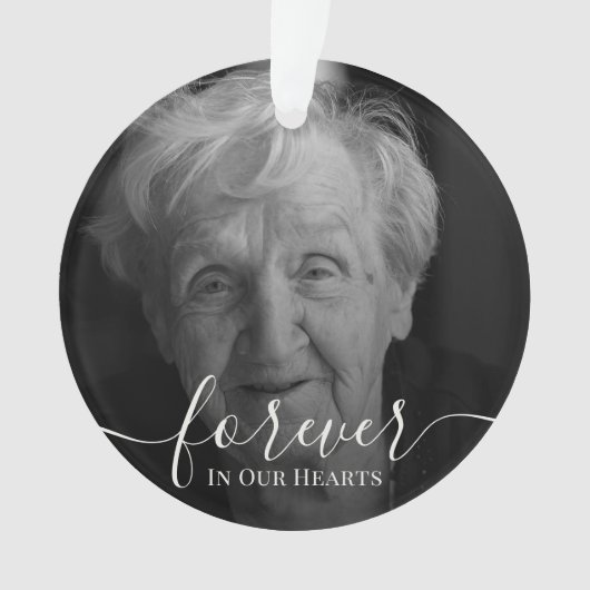 FotoMemorial in Loving Memory Ornament (voorkant)