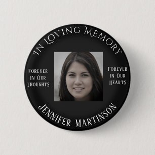 FotoMemorial in Loving Memory Ronde Button 5,7 Cm