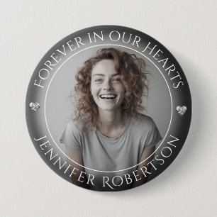 FotoMemorial in Loving Memory Ronde Button 7,6 Cm