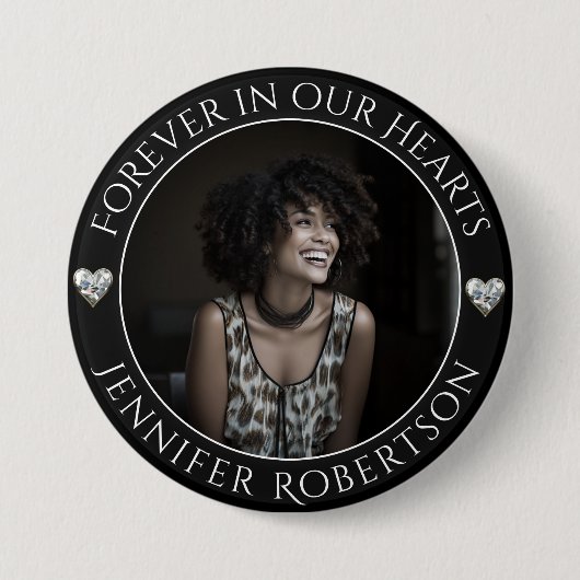 FotoMemorial in Loving Memory Ronde Button 7,6 Cm (Voorkant)