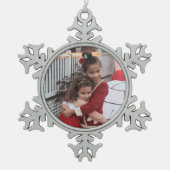 Fotometaal Tin Sneeuwvlok Ornament (Voorkant)