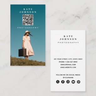Fotominimale fotograaf QR Code Social Media Visitekaartje