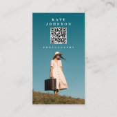 Fotominimale fotograaf QR Code Social Media Visitekaartje (Voorkant)