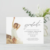 Fotominimalist afstuderen Aankondiging (Staand voorkant)