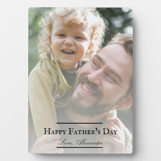 Fotominimalistisch Vaderdag Fotoplaat (voorkant)