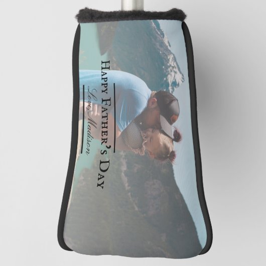 Fotominimalistisch Vaderdag Golfheadcover (Draai 90)