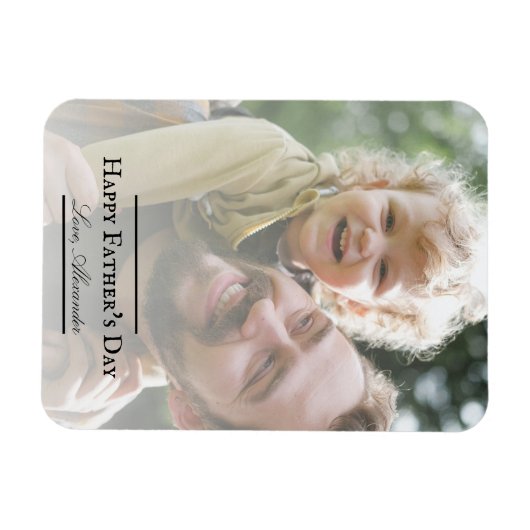 Fotominimalistisch Vaderdag Magneet (Horizontaal)