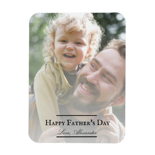 Fotominimalistisch Vaderdag Magneet (Verticaal)