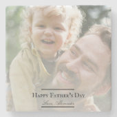 Fotominimalistisch Vaderdag Stenen Onderzetter (Voorkant)