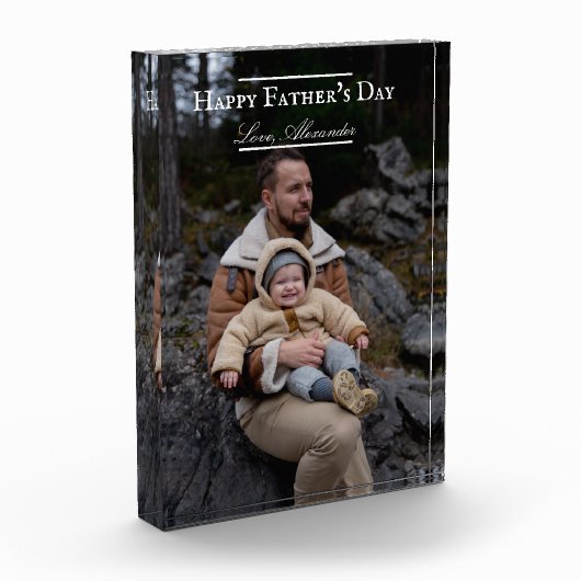 Fotominimalistisch Vaderdag | wit Fotoblokken (Links)