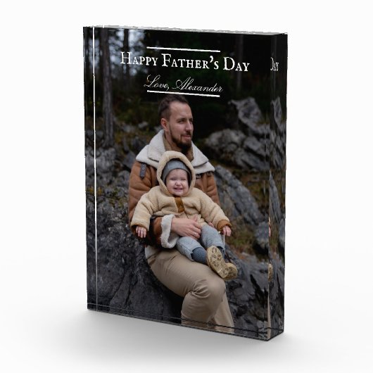 Fotominimalistisch Vaderdag | wit Fotoblokken (Rechts)