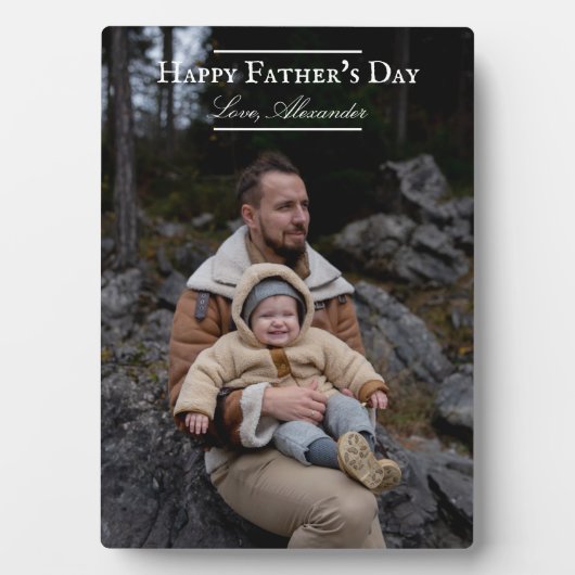 Fotominimalistisch Vaderdag | wit Fotoplaat (voorkant)