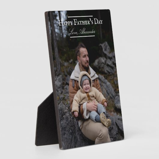 Fotominimalistisch Vaderdag | wit Fotoplaat (Zijkant)