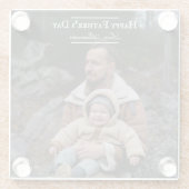 Fotominimalistisch Vaderdag | wit Glazen Onderzetter (Achterkant)