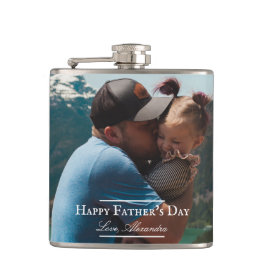 Fotominimalistisch Vaderdag | wit Heupfles