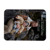 Fotominimalistisch Vaderdag | wit Magneet (Horizontaal)